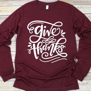 GIVE THANKS THANKSGIVING THANKFUL FALL HOLIDAY